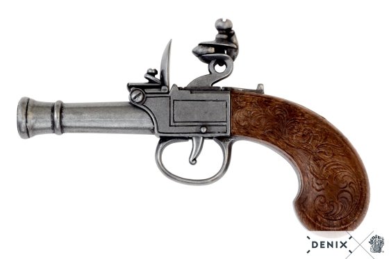 Replik einer Taschenpistole Bunney, England 18. Jahrhundert