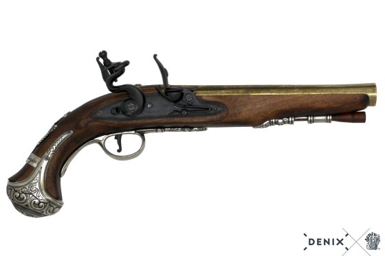 Replik einer Steinschlosspistole von General George Washington, England 18. Jh.