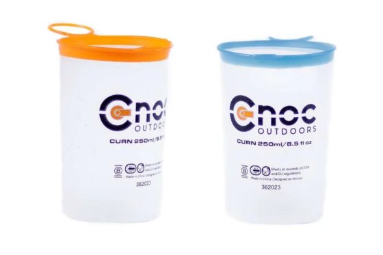 Set faltbarer Becher CNOC Curn Collapsible Cups 250 ml (Orange + Blau)