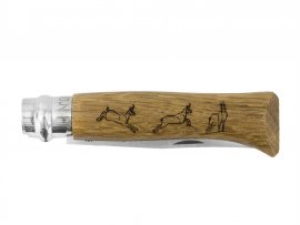 Messer Opinel 8 Klappmesser Inox Buche Motiv Gämse