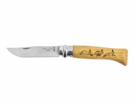 Messer Opinel 8 Inox Buche Kaninchen Motiv