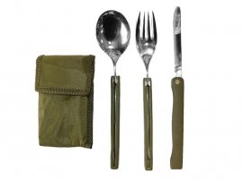 Klappbares Camping-Besteck MFH mit Etui