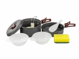 Set aus anodisiertem Aluminium-Geschirr MFH für 2 Personen
