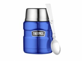 Thermosbehälter für Speisen mit Löffel Thermos King 0,47 l blau