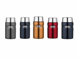 Thermosbehälter für Speisen mit Löffel Thermos King 0,71 l braun