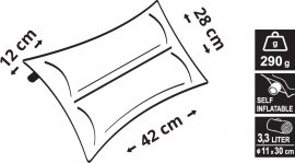 Selbstaufblasendes Kissen Twin blau