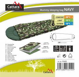 Mumienschlafsack Navy 200cm