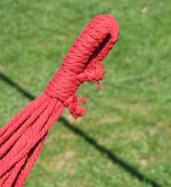 Hängematte TEXTIL 200x100 cm rot-gelb 3