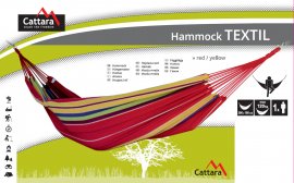 Hängematte TEXTIL 200x100 cm rot-gelb 4