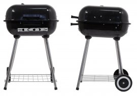 Rechteckiger Holzkohlegrill Trapani 46 cm