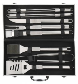 Grillbesteck Set 11-tlg. ALU Koffer