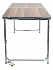 Campingtisch klappbar Double teleskop. braun