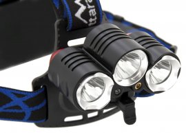 Stirnlampe LED 400lm (1x XM-L+2x XP-E)