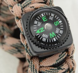 Outdoor Armband mit Kompass und Zubehör