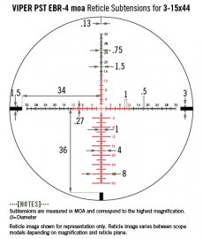 Zielfernrohr Vortex Viper PST II 3-15x44 AO EBR-4