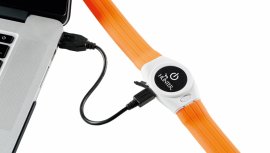 Leuchthalsband Hunter Yukon LED 20-63cm orange