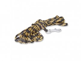 Stoppleine Dogtrace silberne Schnalle 8mm, 10m gelb
