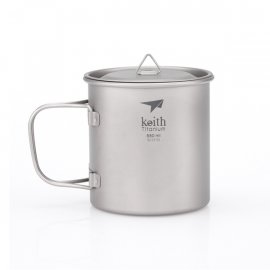 Titanium Keith Becher mit Deckel 550ml