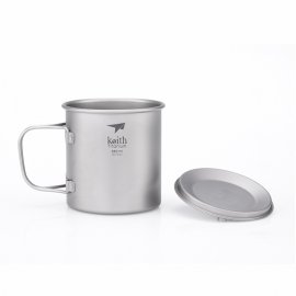 Titanium Keith Becher mit Deckel 550ml