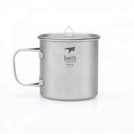 Titanium Keith Becher mit Deckel 650ml