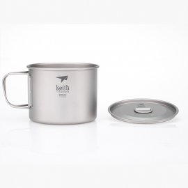 Titanium Keith Becher mit Deckel 900ml
