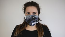 Mund-Nasen-Maske Baumwolle Winter Camo Quadrat