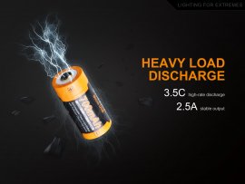 Wiederaufladbare USB-Batterie Fenix RCR123A/16340 (Li-ion)