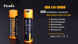 Wiederaufladbare USB AA Batterie Fenix ARB-L14-1600U