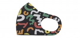 Mund-Nasen-Maske bunt - Größe M