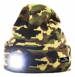 Mütze ARMY mit LED-Lampe USB aufladbar