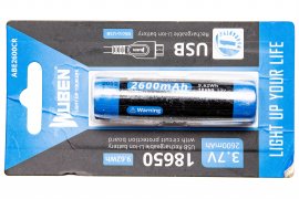 Batterie Wuben 2600B/18650 Li-Ion 2600mAh