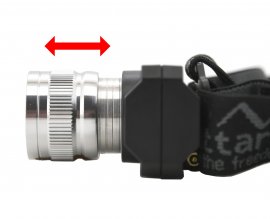 Stirnlampe Cattara SCORPION 90lm XPE ZOOM wiederaufladbar