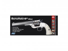 Luftrevolver ASG Schofield 6" Silver 4,5mm Diabolo