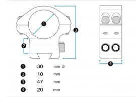 Montage Element Optics Accu-Lite 22mm/30mm mittel