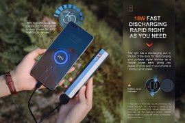 Taschenlampe mit Powerbank Fenix E-CP Schwarz