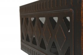 Feuerschale SQUARE Copper Patina mit Deckel