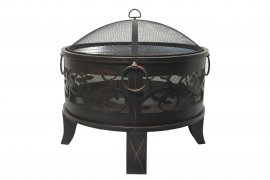 Feuerschale SANTORIN copper patina mit Deckel