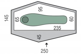 Zelt Pinguin Echo 1 DAC Grün