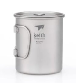 Titanbecher Keith mit Deckel 450ml 2