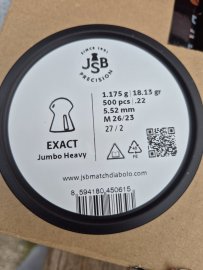 Bewertungen: Diabolo JSB Exact Jumbo Heavy 5,52mm 500 Stk - 2