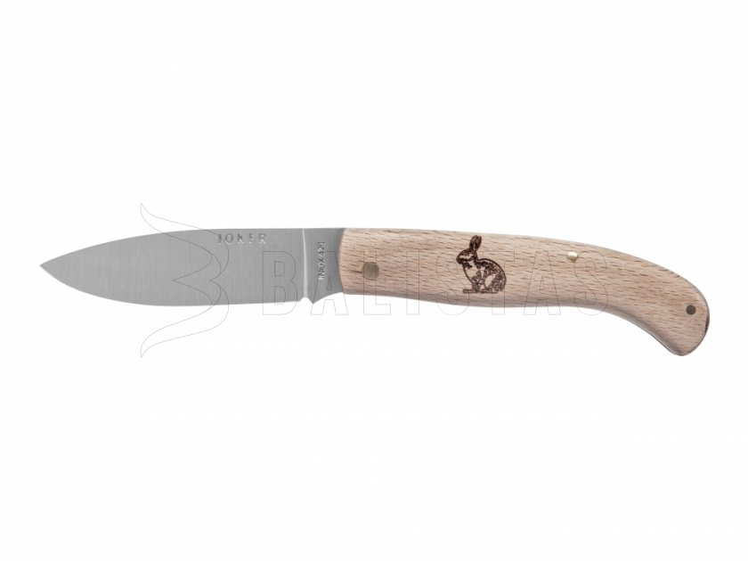 Messer Joker NH78-7 Holz Motiv Hase 8 cm