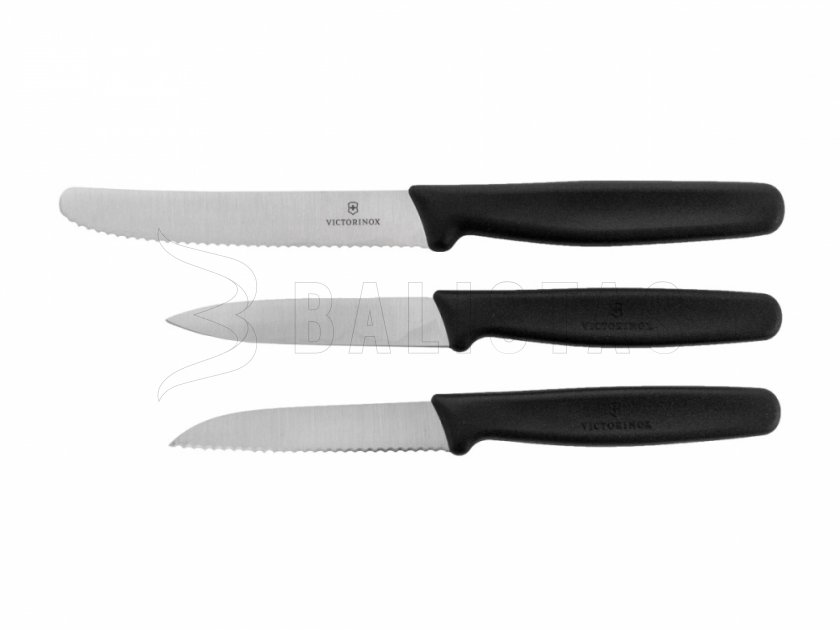 Set aus 3 Küchenmessern Victorinox 5.1113.3 schwarze Ausführung