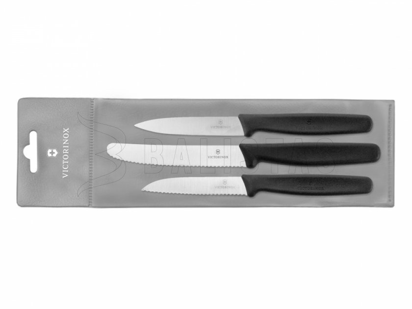 Set aus 3 Küchenmessern Victorinox 5.1113.3 schwarze Ausführung
