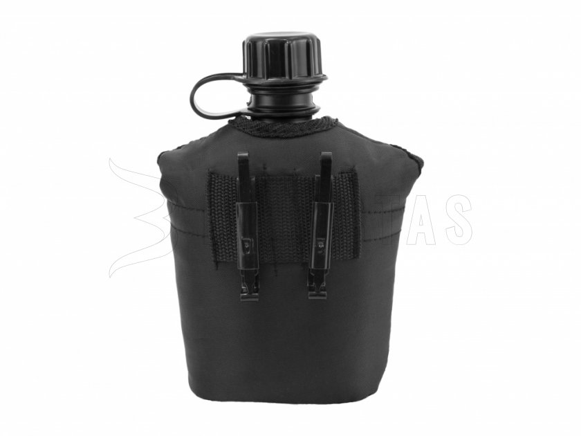 Feldflasche in Hülle MFH schwarz