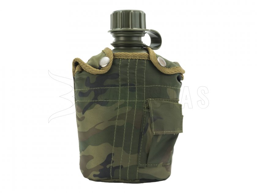 Feldflasche in Hülle MFH woodland