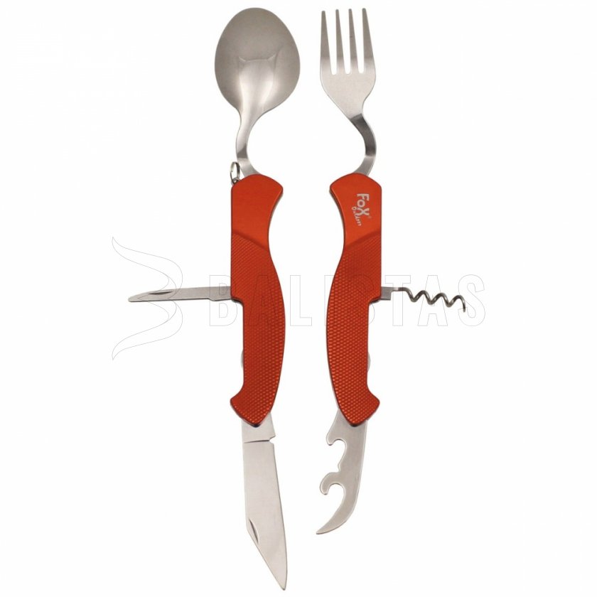 Klappbesteck Fox Outdoor 6-teilig rot 44051