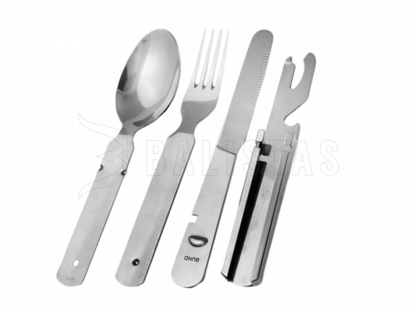 MFH 4-teiliges Campingbesteck mit Etui