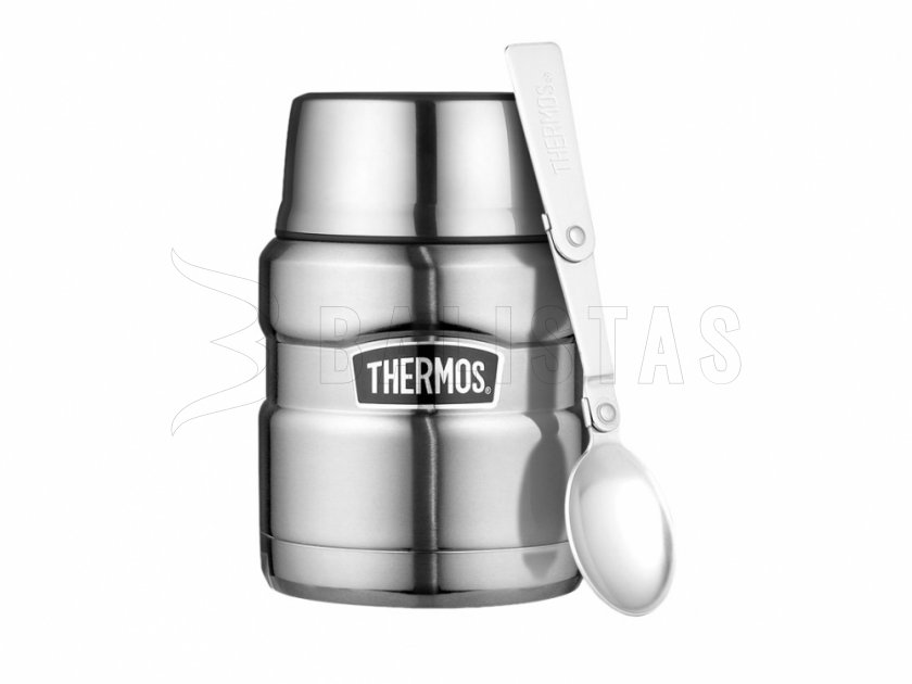 Thermos King 0,47 l Food-Thermobehälter mit Löffel steel