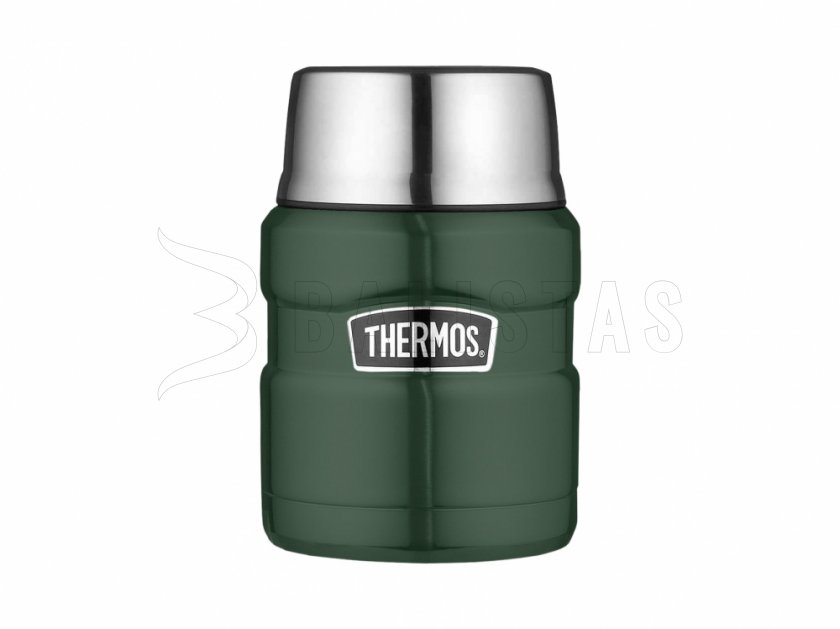 Lebensmittel-Thermosbehälter mit Löffel Thermos King 0,47 l grün