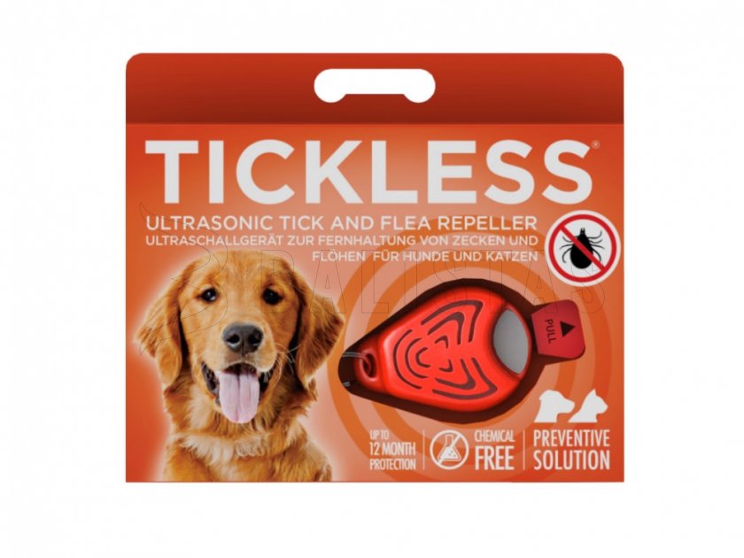Zeckenabwehrgerät für Tiere Tickless orange